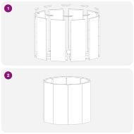 Кашпа Черно 60 x 60 x 50 см Стомана