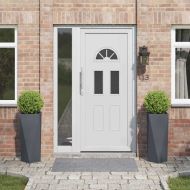 Кашпа 2 pcs Антрацит 30 x 30 x 75 см Стомана