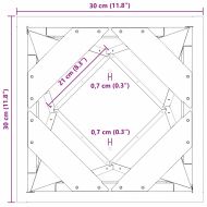 Кашпа Сребрист 30 x 30 x 75 см Неръждаема стомана