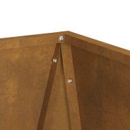 Кашпа 2 pcs Ръждясало 30 x 30 x 75 см Патинираща стомана