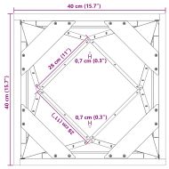 Кашпа 2 pcs Черно 40 x 40 x 75 cm Стомана