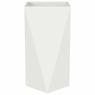 Кашпа Бяло 40 x 40 x 75 cm Стомана