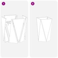 Кашпа 2 pcs Антрацит 40 x 40 x 75 cm Стомана