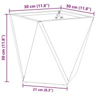 Кашпа 2 pcs Черно 30 x 30 x 30 cm Стомана