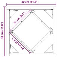 Кашпа 2 pcs Черно 30 x 30 x 30 cm Стомана