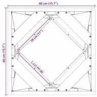 Кашпа 2 pcs Бяло 40 x 40 x 40 cm Стомана