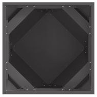 Кашпа 2 pcs Черно 50 x 50 x 50 cm Стомана