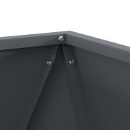 Кашпа 2 pcs Антрацит 50 x 50 x 50 cm Стомана