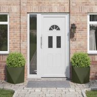 Кашпа 2 pcs Маслинено зелено 50 x 50 x 50 cm Стомана