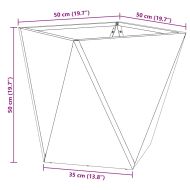 Кашпа Сребрист 50 x 50 x 50 cm Неръждаема стомана