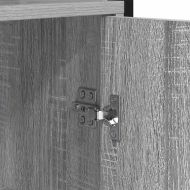 Шкаф за книги Сив Сонома 60 x 24 x 161 см Инженерно дърво