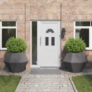 Кашпа 2 pcs Черно 100 x 100 x 80 см Стомана