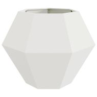 Кашпа 2 pcs Бяло 100 x 100 x 80 см Стомана