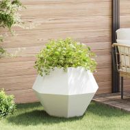 Кашпа Бяло 75 x 75 x 60 см Стомана