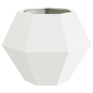 Кашпа 2 pcs Бяло 75 x 75 x 60 см Стомана