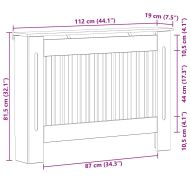 Калъф за радиатор Черния дъб 112 x 19 x 81,5 cm Инженерно дърво