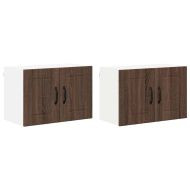 Кухненски стени шкафове с врата 2 pcs Кафяв дъб 60 x 31 x 40 см