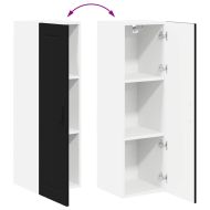 Кухненски шкаф Черно 30 x 31 x 100 см Инженерно дърво