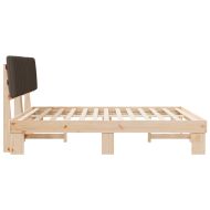 Леглова рамка с тапицирана гръбна част Таупе 180 x 200 cm