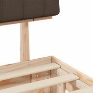 Леглова рамка с тапицирана гръбна част Таупе 180 x 200 cm