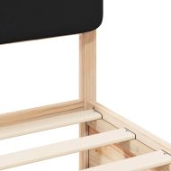 Леглова рамка с тапицирана гръбна част Черно 200 x 200 cm