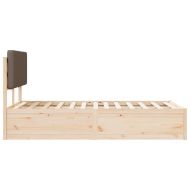 Леглова рамка с тапицирана гръбна част Таупе 140 x 190 cm