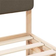 Леглова рамка с тапицирана гръбна част Таупе 135 x 190 cm