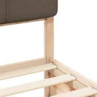 Леглова рамка с тапицирана гръбна част Таупе 180 x 200 cm