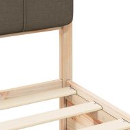 Леглова рамка с тапицирана гръбна част Таупе 150 x 200 cm