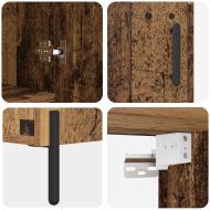 Висок шкаф Старо дърво 69,5 x 34 x 180 см Инженерно дърво