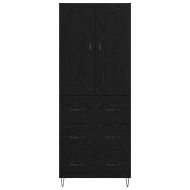 Висок шкаф Черния дъб 69,5 x 34 x 180 см Инженерно дърво