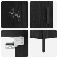 Висок шкаф Черния дъб 69,5 x 34 x 180 см Инженерно дърво