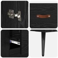 Висок шкаф Черния дъб 69,5 x 34 x 180 см Инженерно дърво