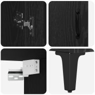 Висок шкаф Черния дъб 69,5 x 34 x 180 см Инженерно дърво