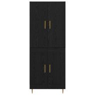 Висок шкаф Черния дъб 69,5 x 34 x 180 см Инженерно дърво