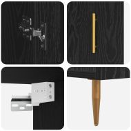 Висок шкаф Черния дъб 69,5 x 34 x 180 см Инженерно дърво