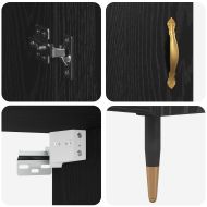 Висок шкаф Черния дъб 69,5 x 34 x 180 см Инженерно дърво