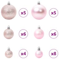 Изкуствено коледно дърво с хингед Бяло 120 cm PVC и Стомана