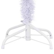 С изкуствено коледно дърво с поставка Бяло 150 cm PVC и Стомана