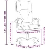 Масажен наклоняем офис стол, кафяв, изкуствена кожа