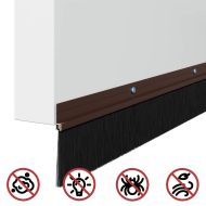 Запечатващи четки за врата с винтово закрепване 6 pcs Кафяво