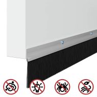 Запечатващи четки за врата с винтово закрепване 2 pcs Сребрист