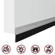 Запечатващи четки за врата с винтово закрепване 12 pcs Сребрист