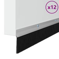 Запечатващи четки за врата с винтово закрепване 12 pcs Сребрист