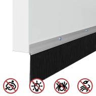 Запечатващи четки за врата с винтово закрепване 12 pcs Сребрист