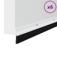 Запечатващи четки за врата с винтово закрепване 6 pcs Бяло