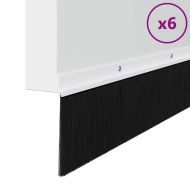 Запечатващи четки за врата с винтово закрепване 6 pcs Бяло