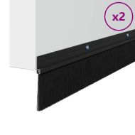 Запечатващи четки за врата с винтово закрепване 2 pcs Черно