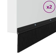 Запечатващи четки за врата с винтово закрепване 2 pcs Черно