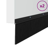 Запечатващи четки за врата с винтово закрепване 2 pcs Черно